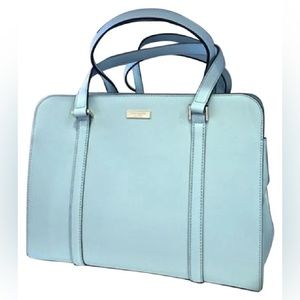 Kate Spade Miles Graceblue Blue Saffiano Leather Satchel